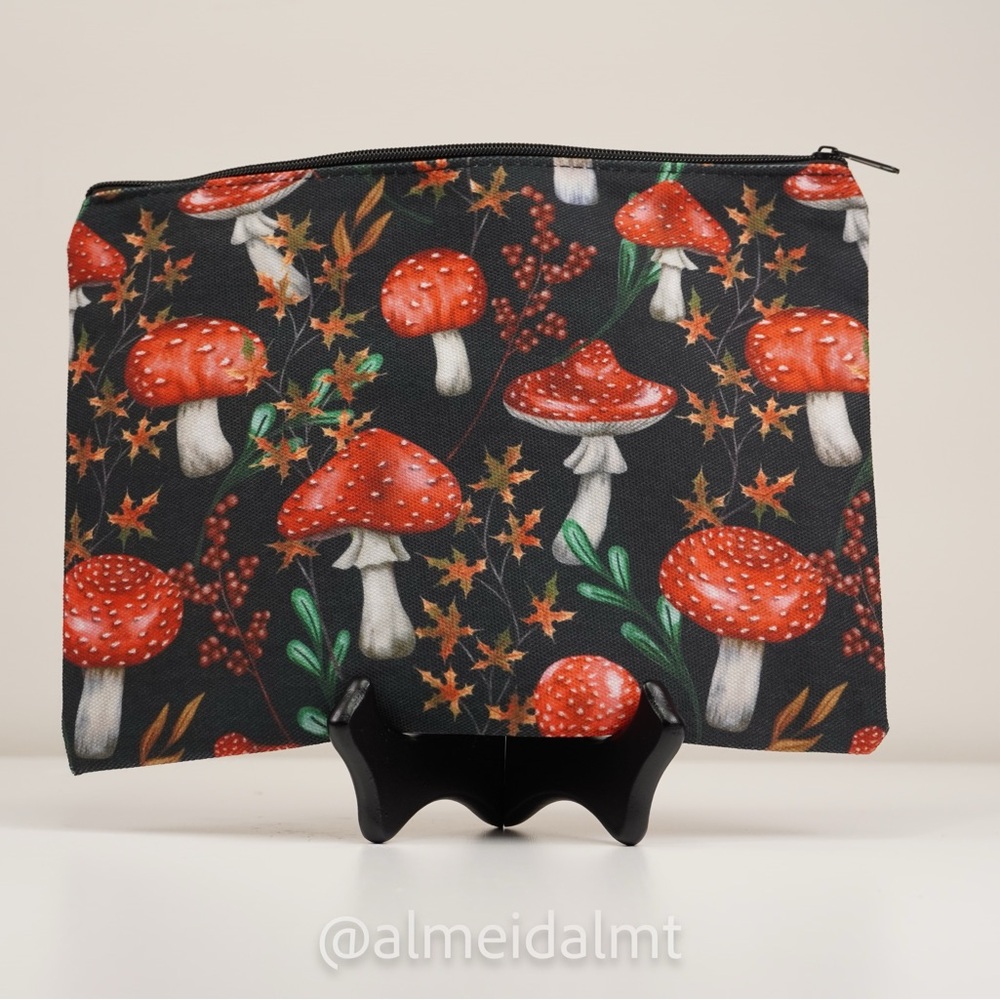 Red Cap Mushroom Cosmetic Bag
